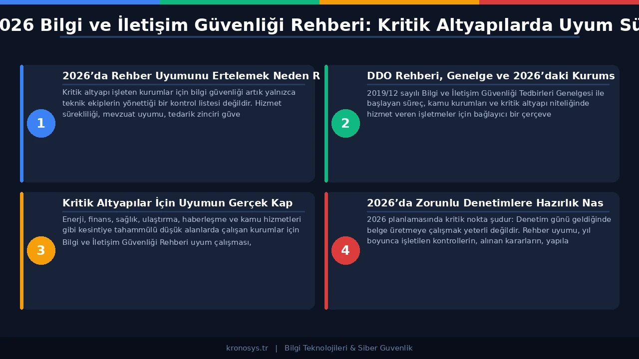 Enerji, finans ve sağlık gibi kritik altyapılarda güvenlik kontrollerinin varlık ve süreç haritası