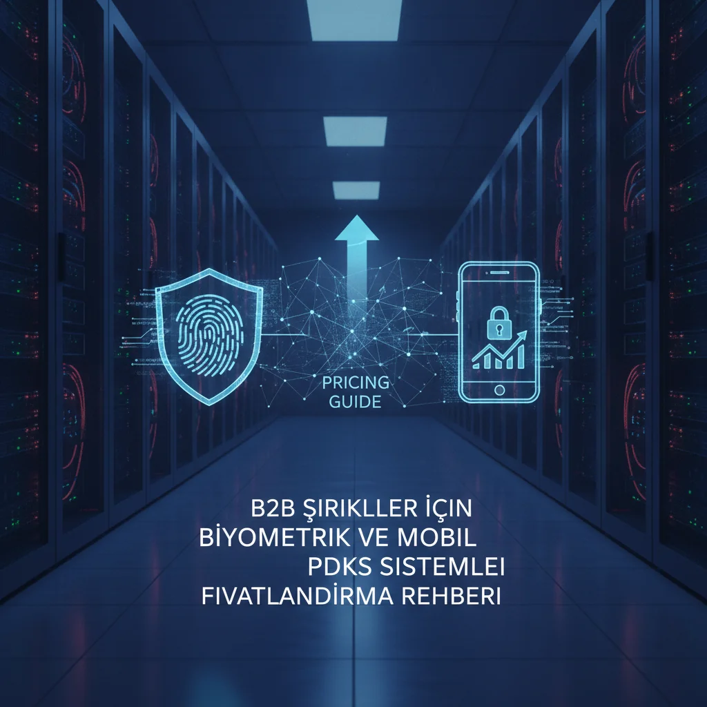 Biyometrik ve mobil PDKS sistemlerinin toplam maliyet bileşenlerini gösteren kurumsal görsel