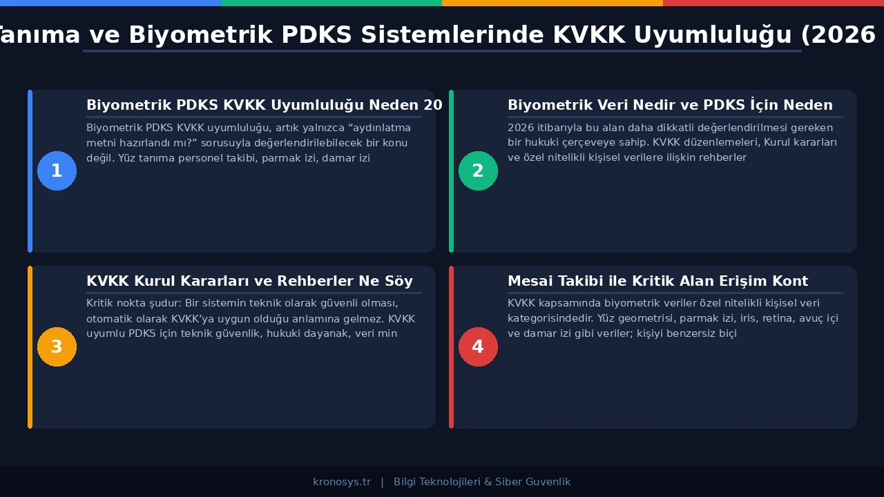 Biyometrik PDKS verilerinin şifrelenmesi, rol bazlı erişim ve ağ segmentasyonunu gösteren güvenlik mimarisi