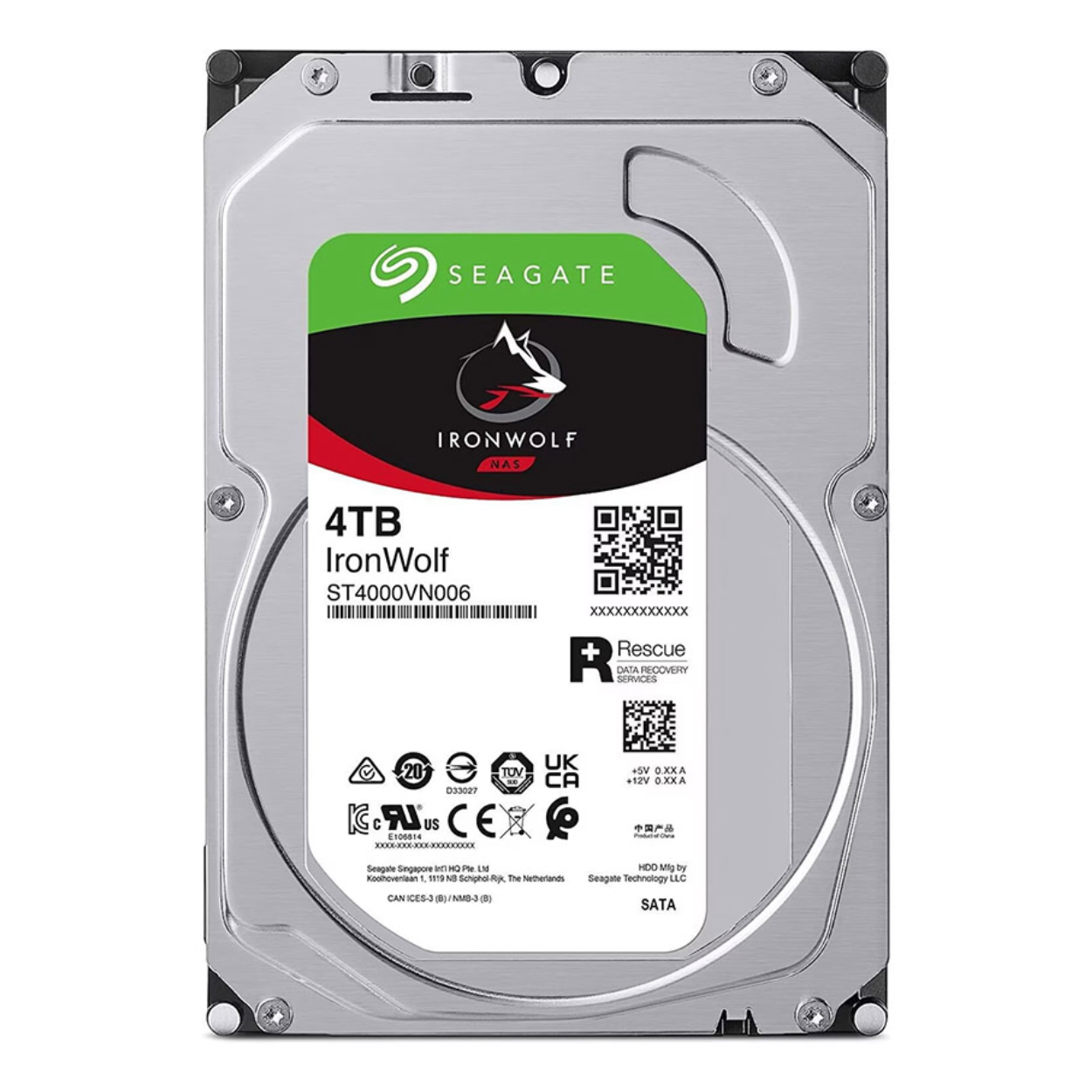 SEAGATE IRONWOLF 4 TB 5400RPM 256MB 7/24 1-8 Yuvalı Nas için