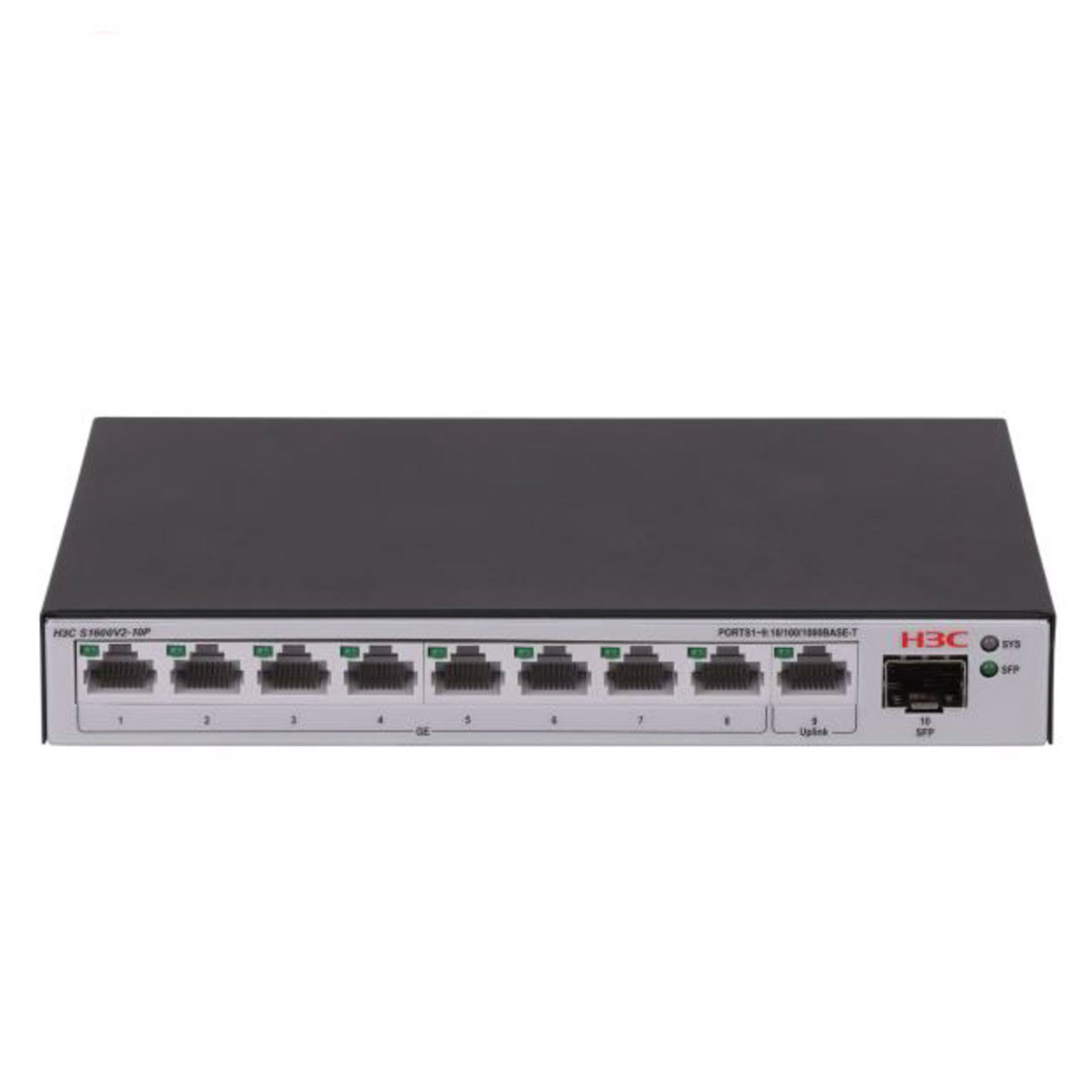 H3C Aolynk S1600V2-10P-HPWR 8GE PoE+ (125W), 1x GE, 1xSFP Metal Yönetilebilir Sw