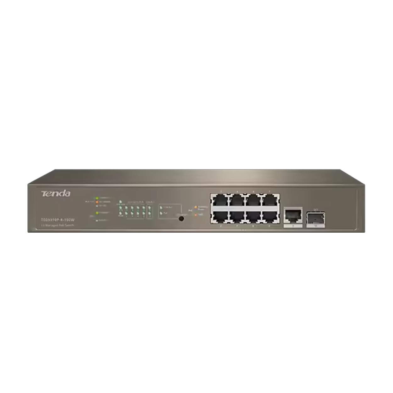 TENDA TEG5310P-8-150W 8GE PoE+ Port (150W), 1xGE + 1x SFP Uplink L3 Yönetilebili