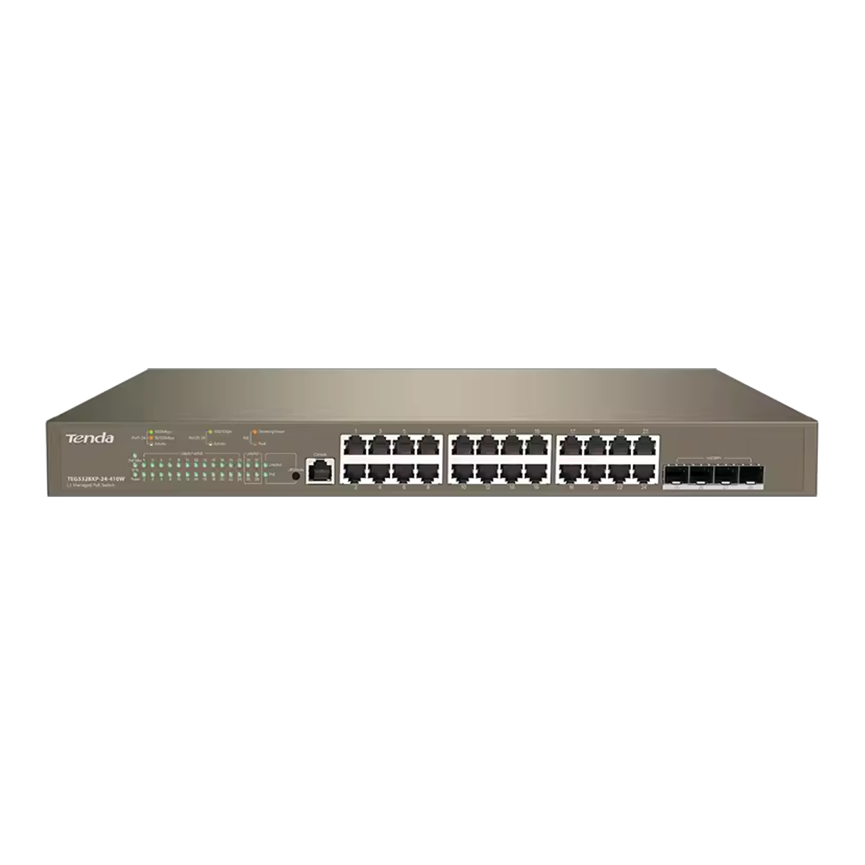 TENDA TEG5328XP-24-410W 24GE PoE Port (370W), 4x10G SFP+ L3 Yönetilebilir Switch