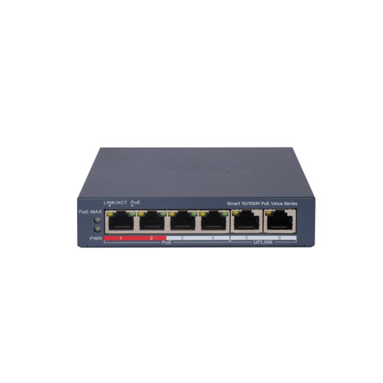 HIKVISION DS-3E1106P-EI/M | 4xFE | 45W | 2xFE Uplink |PoE Switch