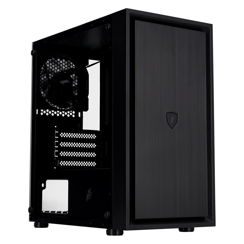 1ST PLAYER BLACK SIR B5M SİYAH FK 400W 3X12CM FAN TEMPERLİ CAM USB 3.0 M-ATX KASA