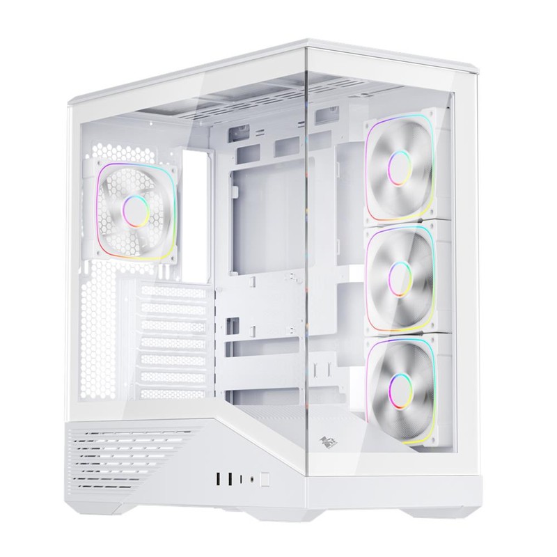 1ST PLAYER GM7 BTF BEYAZ ARGB 4X12CM FAN TEMPERLİ CAM USB 3.0 TYPE-C ATX KASA