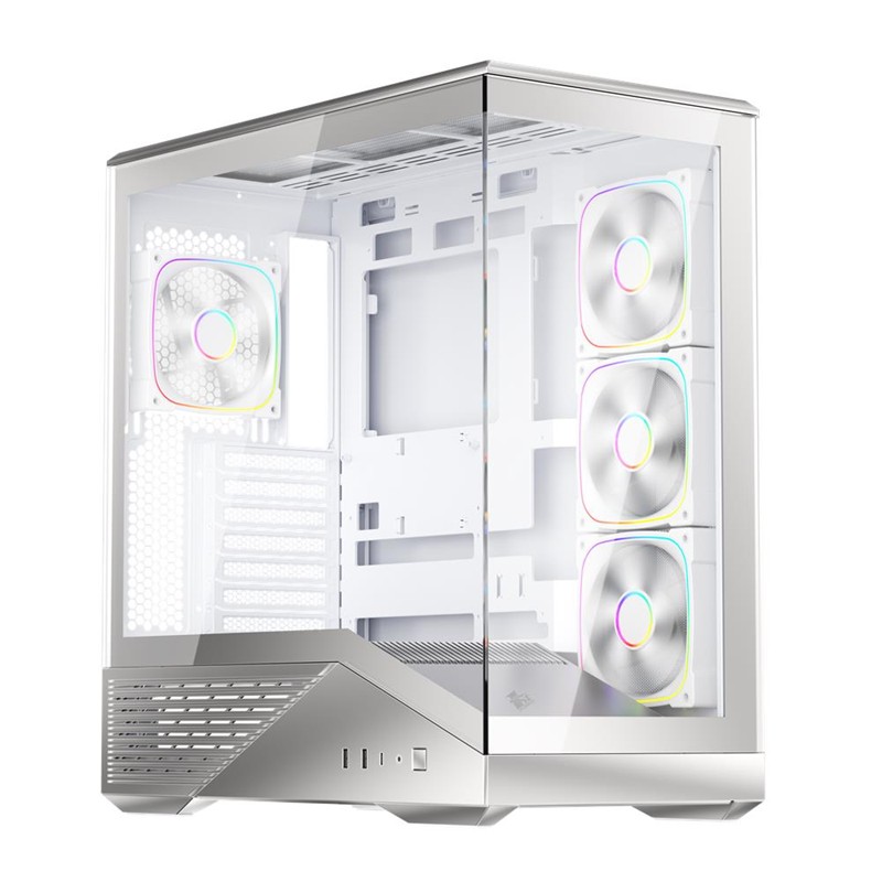 1ST PLAYER GM7 BTF GÜMÜŞ ARGB 4X12CM FAN TEMPERLİ CAM USB 3.0 TYPE-C ATX KASA