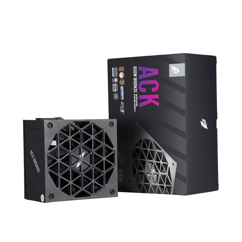 1ST PLAYER ACK 850W 80+ BRONZE AKTİF PFC 14CM FAN 5 YIL GARANTİLİ SİYAH GÜÇ KAYNAĞI