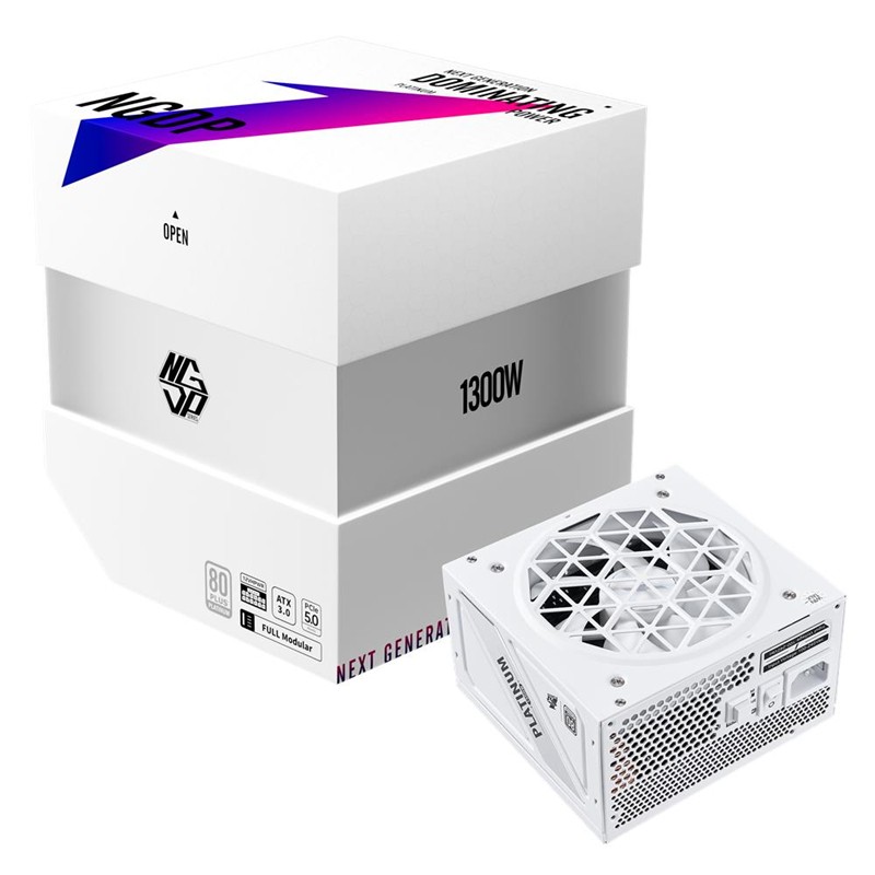 1ST PLAYER NGDP 1300W 80+ PLATINUM ATX3.1/PCLE 5.1 JAPON KAPASİTÖR FULL MODÜLER APFC 10 YIL G. BEYAZ