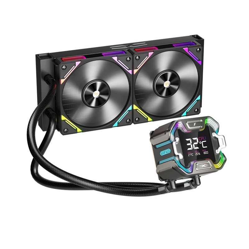 1ST PLAYER X STARSHIP E X240E MM SİYAH ARGB DİJİTAL EKRAN AM5 / LGA 1851 İŞLEMCİ SIVI SOĞUTUCU