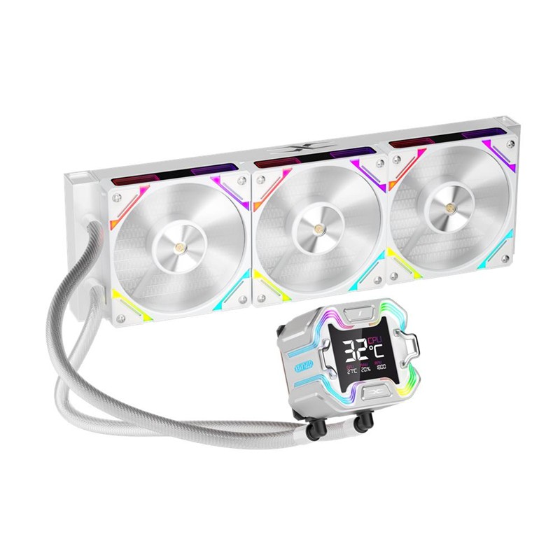 1ST PLAYER X STARSHIP E X360E MM BEYAZ ARGB DİJİTAL EKRAN AM5 / LGA 1851 İŞLEMCİ SIVI SOĞUTUCU