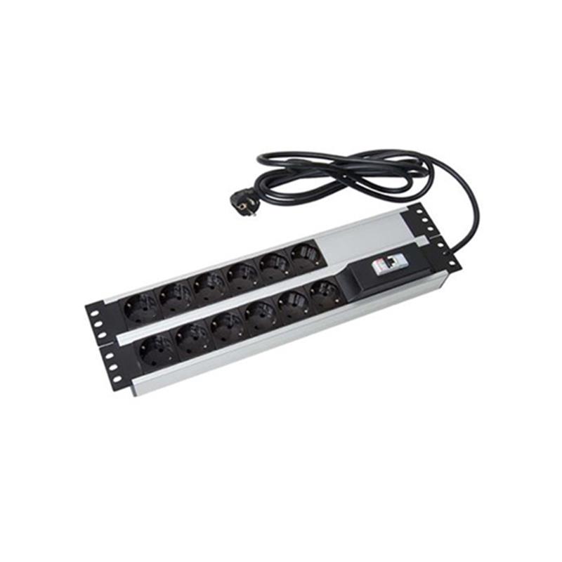 URANIUM 19" 2U 9 LU SIGORTALI ALUMINYUM RACKMOUNT GRUP PRIZ PDU
