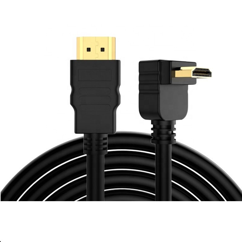 SENSEI S-90DOWN-HDTV 4K 2.0V 3D 1.5 METRE 90 DERECE AÇILI L TİPİ ALTIN UÇLU HDMI KABLO
